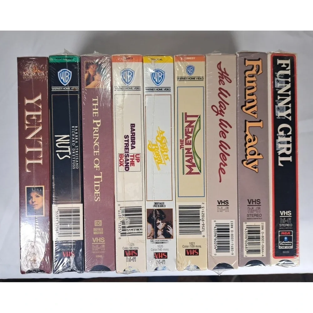 VHS Collection 9 Nine Barbara Streisand Movies Each New and Sealed - Picture 1 of 15